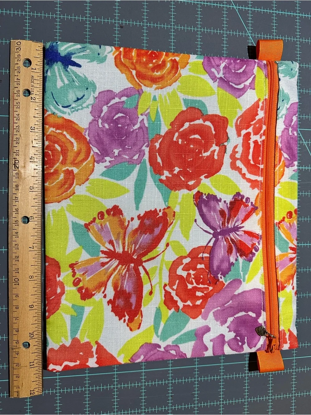 Bright Floral Zip Pouches - Colorful Floral Print